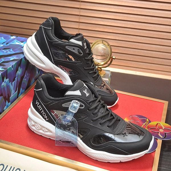 

2020 m6 fashion trend designer mens shoes leather mesh breathable comfortable outdoor shoes lace-up casual hiker shoes mens sneakers, Black
