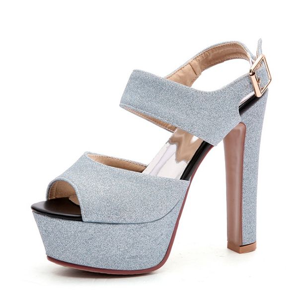 

sandals big size platform high heel heels women shoes woman summer ladies, Black