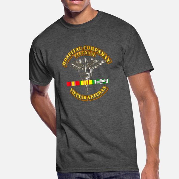 

navy hospital corpsman vietnam veteran t shirt men printing 100% cotton s-xxxl slim interesting building summer original shirt