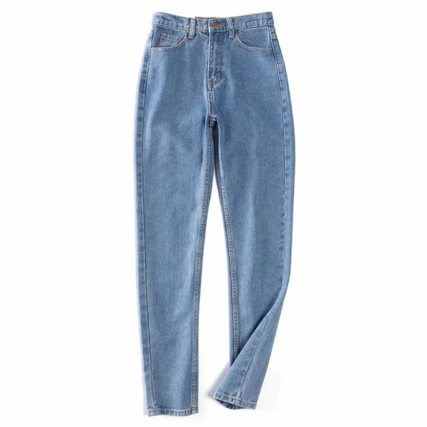 

8007-20 paragraphs qiu han edition of tall waist show long legs basic haroun pants little cowboy pants, Blue