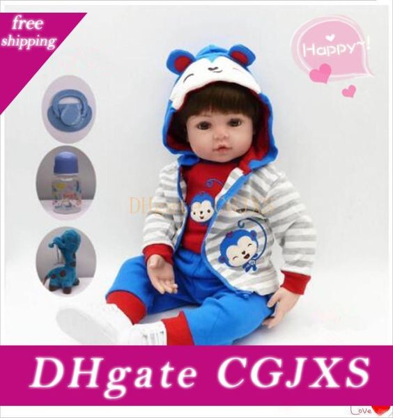 

48cm and 60cm babies reborn doll newborn doll soft silicone baby rebirth doll wholesale toy children christmas holiday toys kids