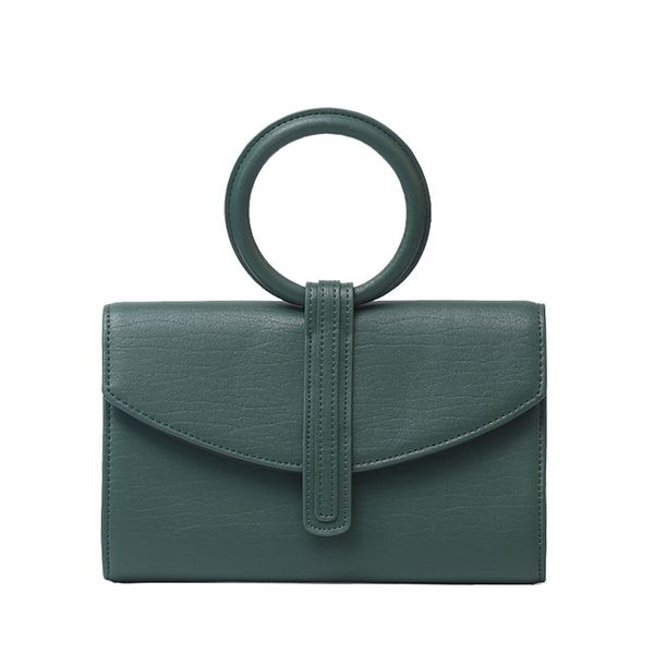 

2020 new leather ladies ring clutch bag western fashion women's shoulder bag handbag female 2020 designer shoulder