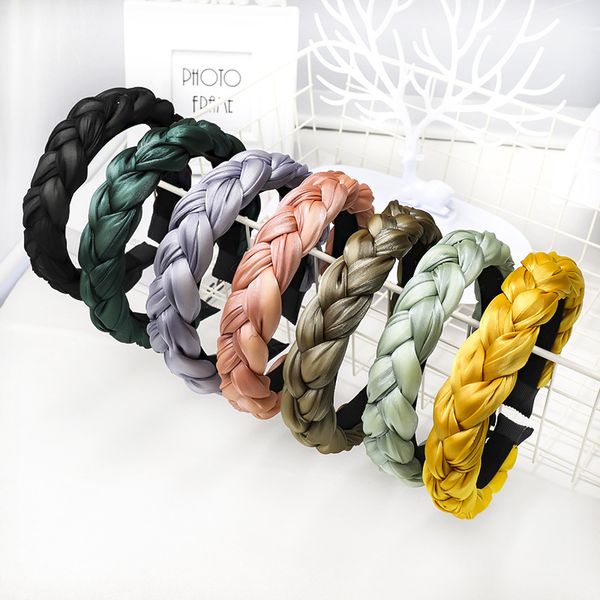 

women 2020 elegant knotted braids hairbands girl sponge hairband hair ornament headband hair hoop lady fashion accessories