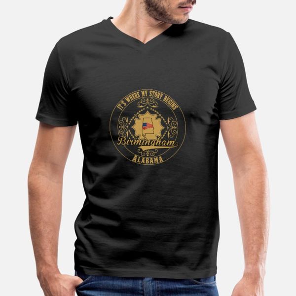 

birmingham it s where my story begins t shirt men character 100% cotton round collar fitness authentic summer leisure shirt