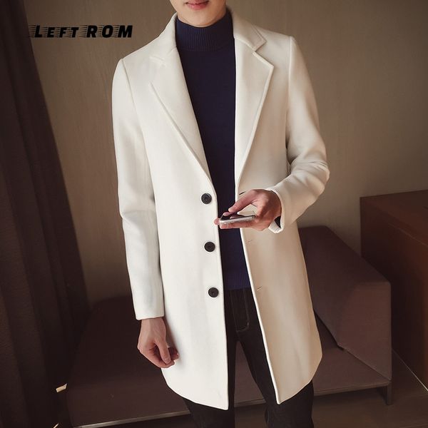 

men's trench coats man classic fashion 2021 black red army 5xl men long slim fit overcoat outerwear, Tan;black