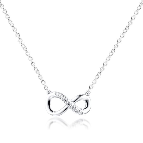 

chains sparkling infinity collier necklace for women valentine day 925 sterling silver necklaces jewelry female chain choker