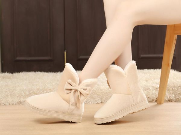 

2020 winter new short snow boots women's cotton-padded shoes thick bottom brushed and thick warm cotton boots, Black