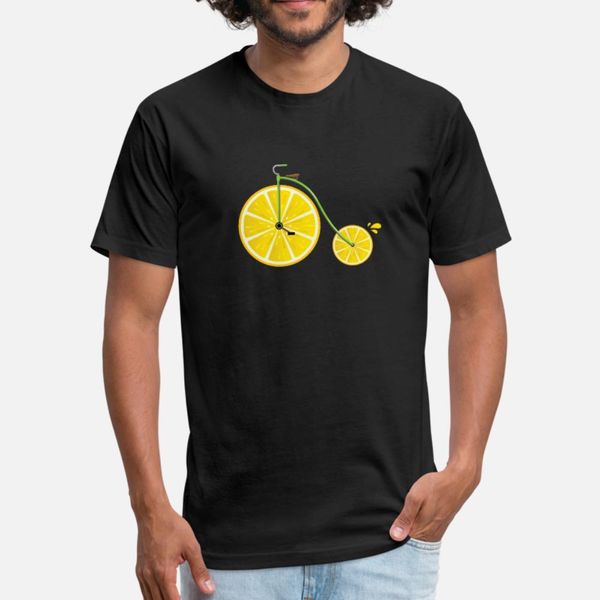 

lemon cycling bike t shirt men designer 100% cotton size s-3xl standard fitness authentic summer normal shirt