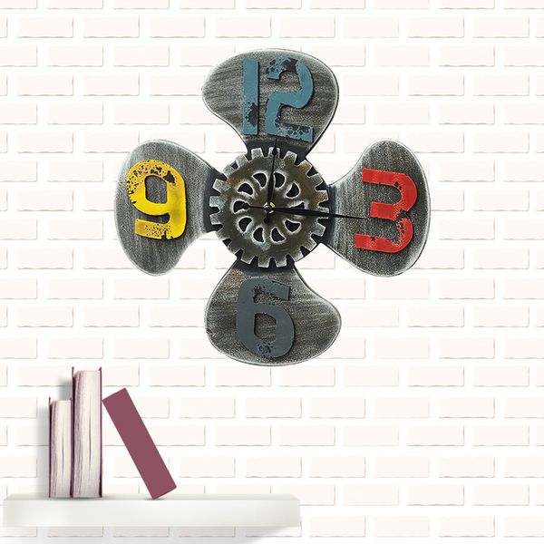 

household home ornaments fan shaped wall clock hanging bedroom decorative wooden