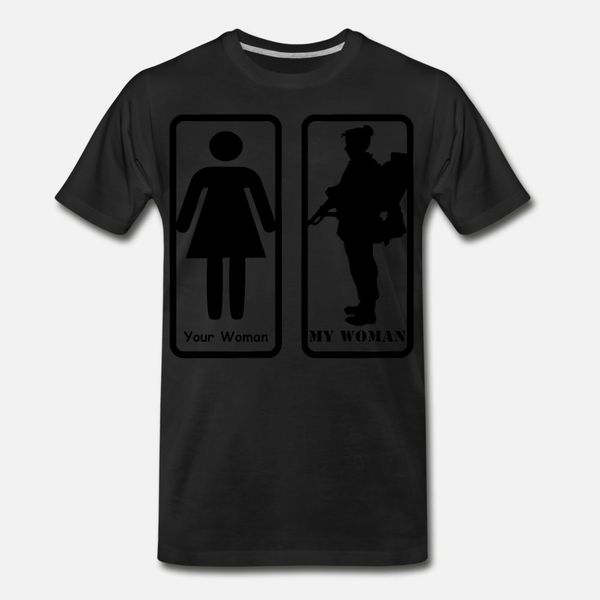 

your woman vs my military woman Â©whitetigerllc t shirt men printed 100% cotton s-xxxl male sunlight humor spring autumn novelty shirt