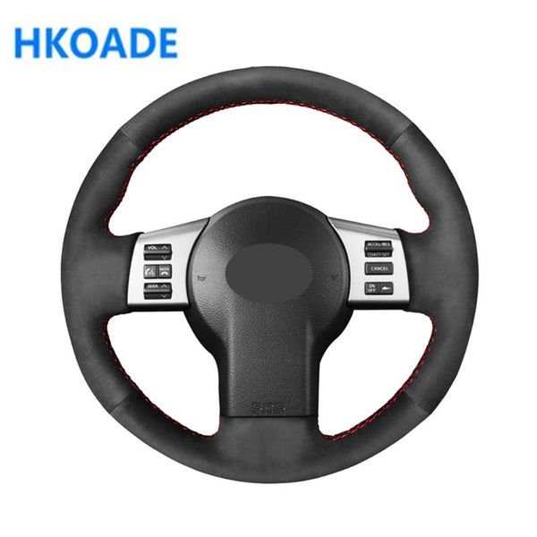 

diy hand-stitched black suede car accessories steering wheel cover for 350z 2003-2009 infiniti fx fx35 fx45 2003-2008