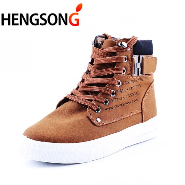 

hengsong spring autumn warm tenis masculino male men's vulcanize shoes botas men tr871485 y200801, Black