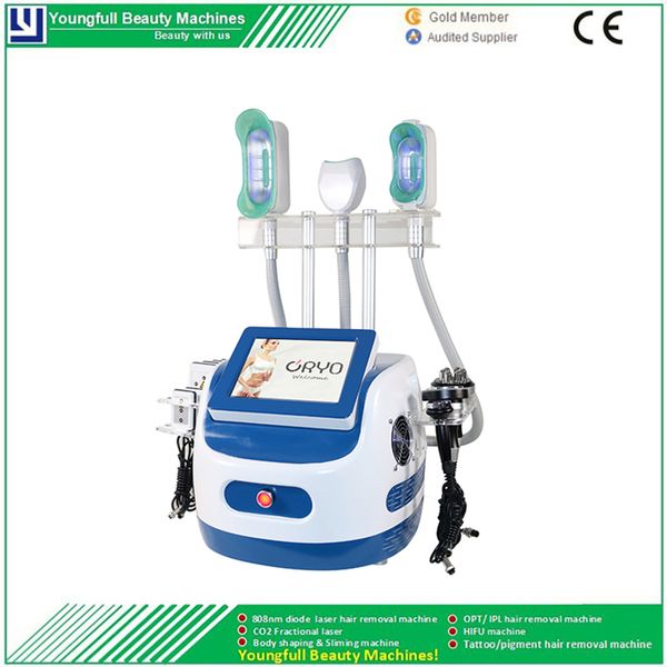 

4 ручка жира замораживание машина вакуумная кавитация жир cryo контур тела для похудения устройство cryolipolysis охладить формовочной машин