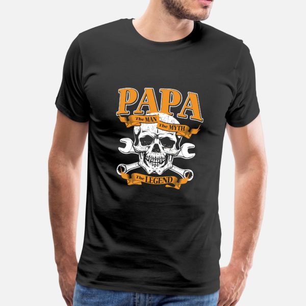 

papa papa the man the myth the legend t shirt men print short sleeve o neck gents cute building summer vintage shirt