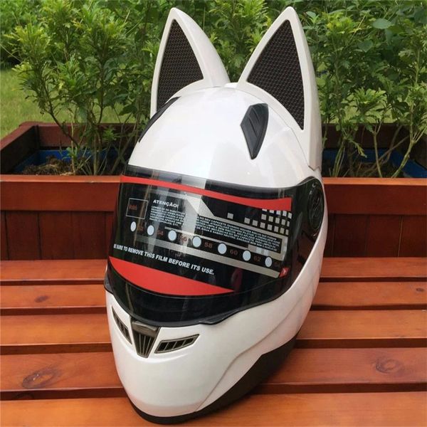 

discount motorcycle in the summer seasons men and women anti-fog helmet's cross-country car horns fashion cat ears helmet
