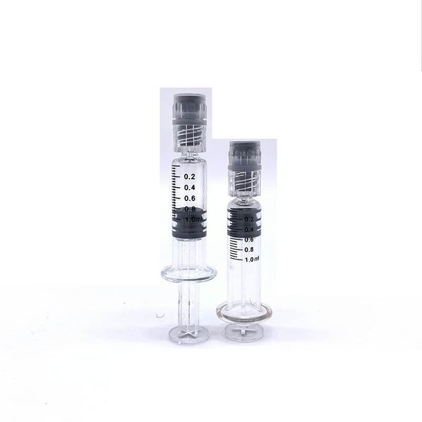 

1ml empty luer lock glass syringes luer head with plastic plug customize packagings box lock glass syringes luer head