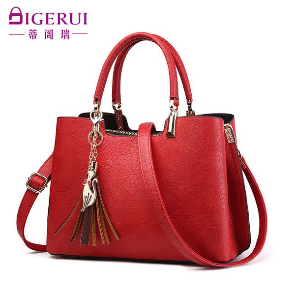 

new style women's bag hand bag tassel shoulder dual shoulder