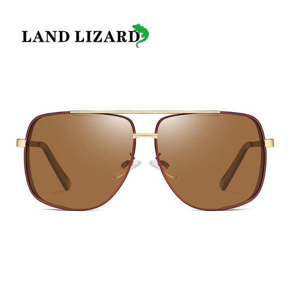 

new metal men's square frame polarized sunglasses driving night vision goggles anti high beam sunglasses glasses land lizard, White;black