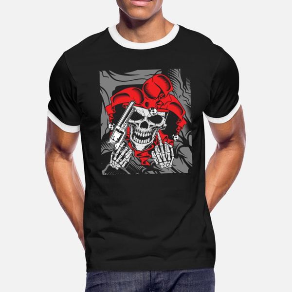 

joker poker skull t shirt мужчины на заказ с коротким рукавом экипаж шеи gents симпатичные повседневный летняя рубашка letters