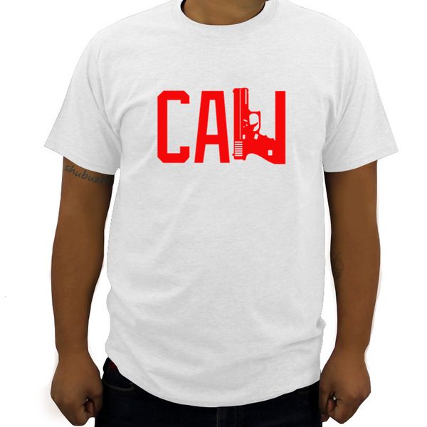 

мужчины летом бренд моды майка cali gun пистолет california killa cali killafornia 187 тенниска хлопок 100% o-образный вырез причинной t-shi
