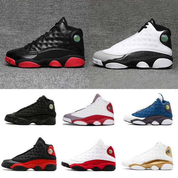 

basketball shoes 13 13s mens sport shoes blackcat dmp he got game whitetrue navy chicago italy blue size us 7-13, Black