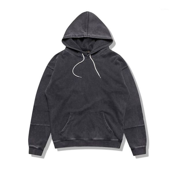 

fashion winter mens pullover hoodies thick fashion solid printed casual mens hooded clothing mens designer hoodies, Black