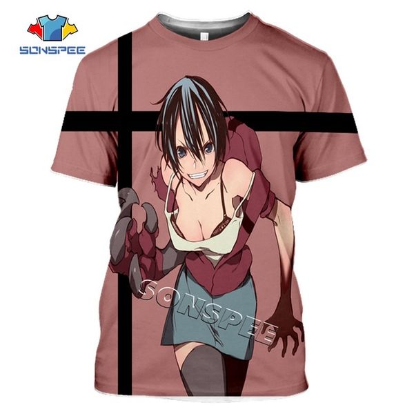 

hunting anime ragdoll gleipnir comic men summer 3d print shirts oversized graphic kawaii men clothing