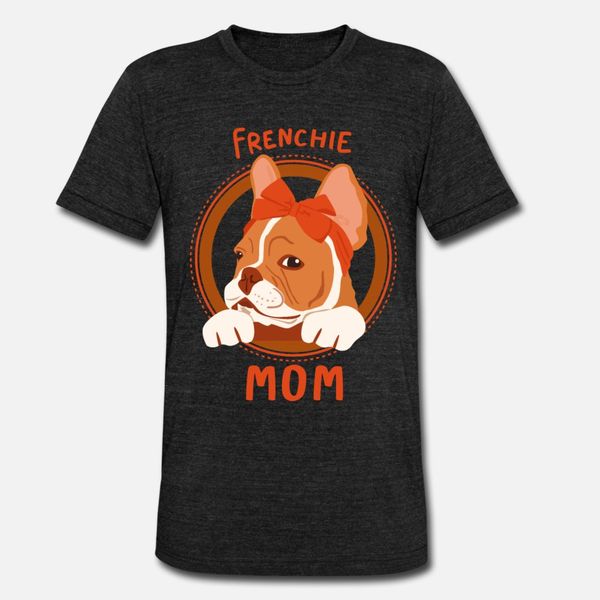 

womens frenchie mom girls gift dog french bulldog t shirt men print 100% cotton o-neck fit gift comfortable spring autumn original shirt