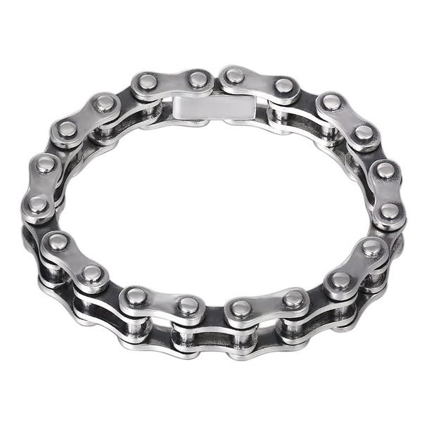 

925 sterling silver women creative bicycle chain friendship bracelet bangle jewelry survival couple bracelet, Black