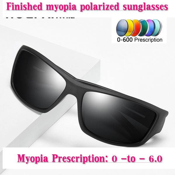 

new diopter men women custom made myopia minus prescription polarized lensretro squar esunglasses men driving goggles uv400 nx, White;black