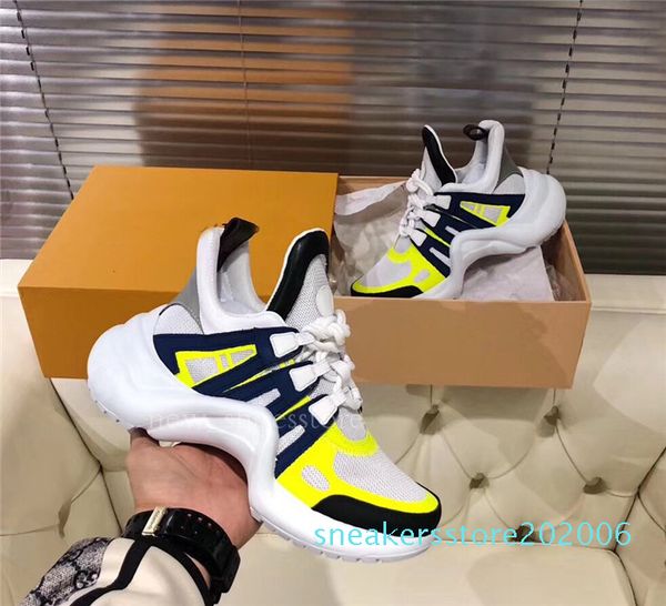 

2018 retro brand womens arch light sneaker leather trainers for men women kanye west shoes fashion casual outdoor dropship s06, Black