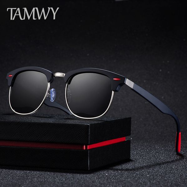 

tamwy polarized sunglasses men women retro brand designer sun glasses female male fashion mirror sunglass de sol, White;black