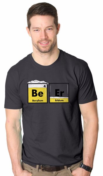 

2019 new short sleeve men fashion men mens of beer nerdy scientific periodic glasses t shirt charcoal t-shirt
