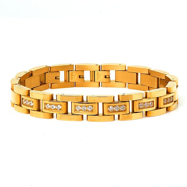 

jewelry bracelet cuban link bracelet 12mm width watch men jewelry with quality, Black