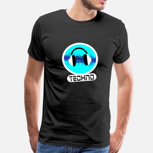 

techno dance music t shirt men custom 100% cotton crew neck homme anti-wrinkle humor summer slim shirt