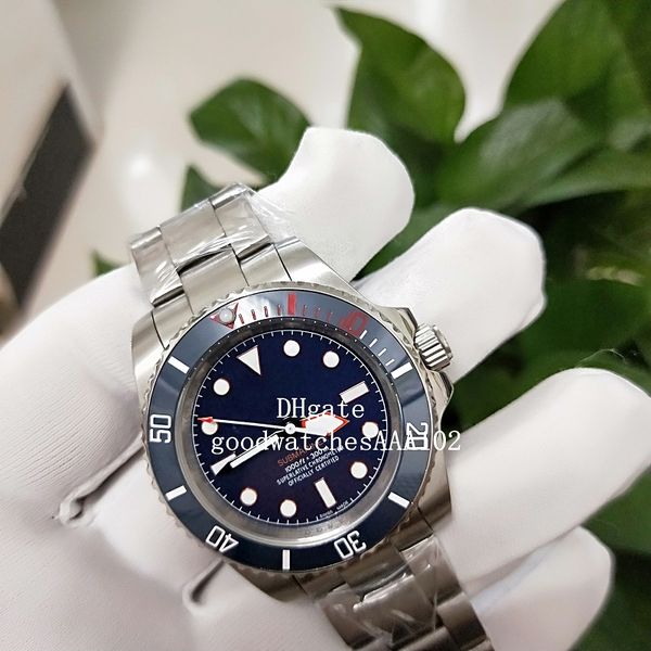 

miglior versione nuovo comparto mens asia eta 2813 movement 40mm blue dial blue luminescent stainless steel automatic mens watch watches, Slivery;brown