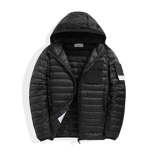 

cp toney pirate company 2020konng gonng winter lightweight hooded down jacket casual trendy jacket hooded cap down-filled coat, Black