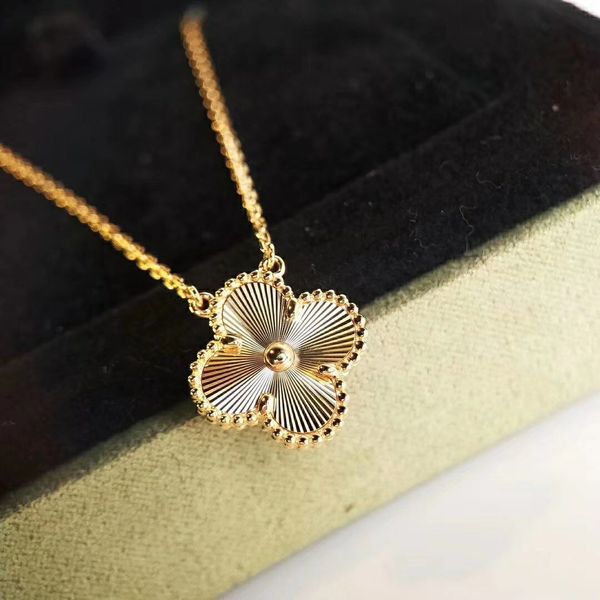 

роскошное качество s925 стерлингового серебра цветок ожерелье кулон в 18k реального золота гальваническим для женщин подарка венчания ювелир, Silver