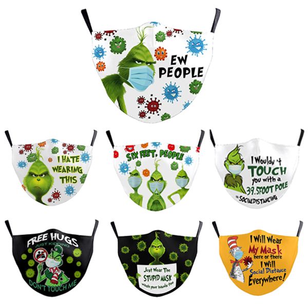 

children's mask fashion halloween christmas cartoon animal 3d digital printing breathable protective mask dust and haze filter mask