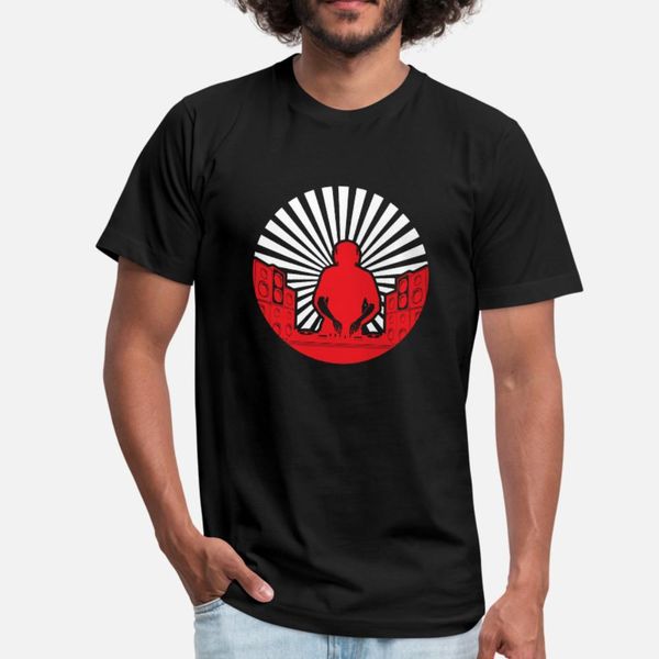 

sunburst dj deejays clubbing turntables music red t shirt men printing cotton s-xxxl male fit new style summer style novelty shirt