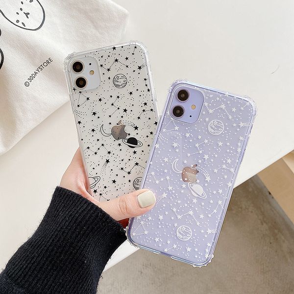 

simple stars protective cover for iphone 11 pro max xs xr 8 7 6 plus tpu anti-fall anti-knock wholesale