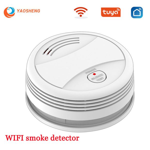 

туя детектор дыма wifi система пожарной сигнализации коптильня для домашнего офиса портативный пожарной безопасности сигнализации, Black;white