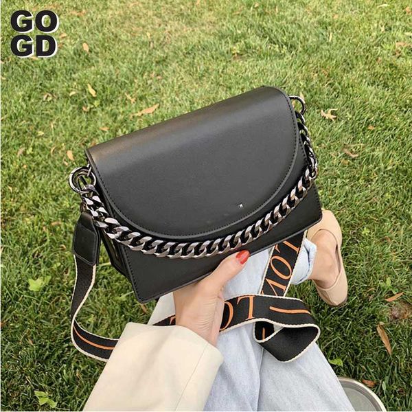 

gogd]new fashion pu leather crossbody bags for women 2020 mini shoulder bag with metal handle lady travel handbags totes