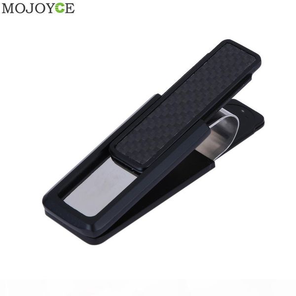 

latest stainless steel alloy mens money clip wallet women slim metal money holder couple safe id card clip clamp, Black