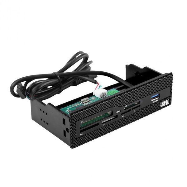 

cgjxsstw 3061 card reader 5 .25 inch internal multi -function dashboard front panel usb3 .0 port cf xd ms m2 tf sd smart card reader new