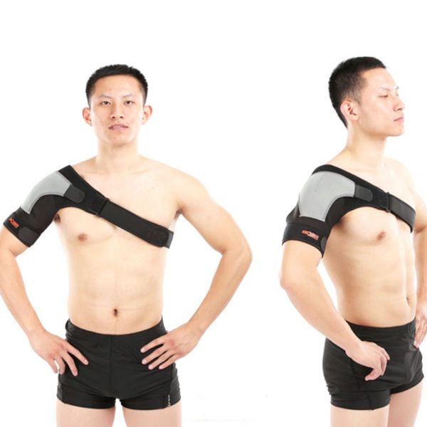

back support est arrivaladjustable shoulder compression strap breathable cuff sleeve pain relief shoulde, Black;blue