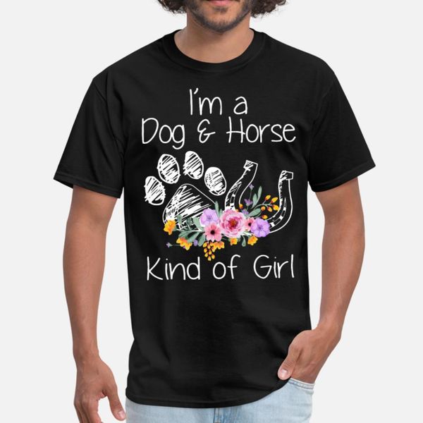 

i am a dog and horse farm t shirt men crazy tee shirt o-neck solid color crazy casual summer trend shirt