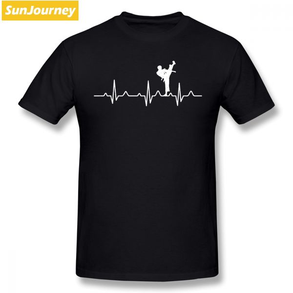 

karate kick heartbeat karate lover men t shirt popular party 4xl 5xl 6xl cotton custom short sleeve men's t-shirts