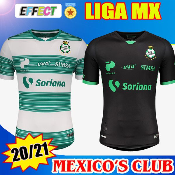 

2020 2021 liga mx club santos laguna soccer jersey home away jerseys 20 21 camiseta de futbol thailand quality football shirts, Black