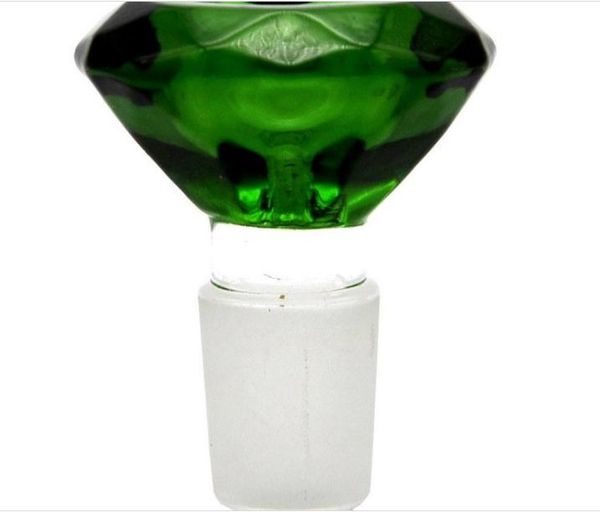 Тяжелые цветные алмазные нарезанные мужские стеклянные чаши 14 мм 18 мм бонг шар многоцветный высокое качество 18 мм 14 мм оптовые чаши для стекла